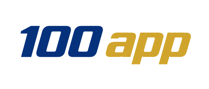 100 app brand logo